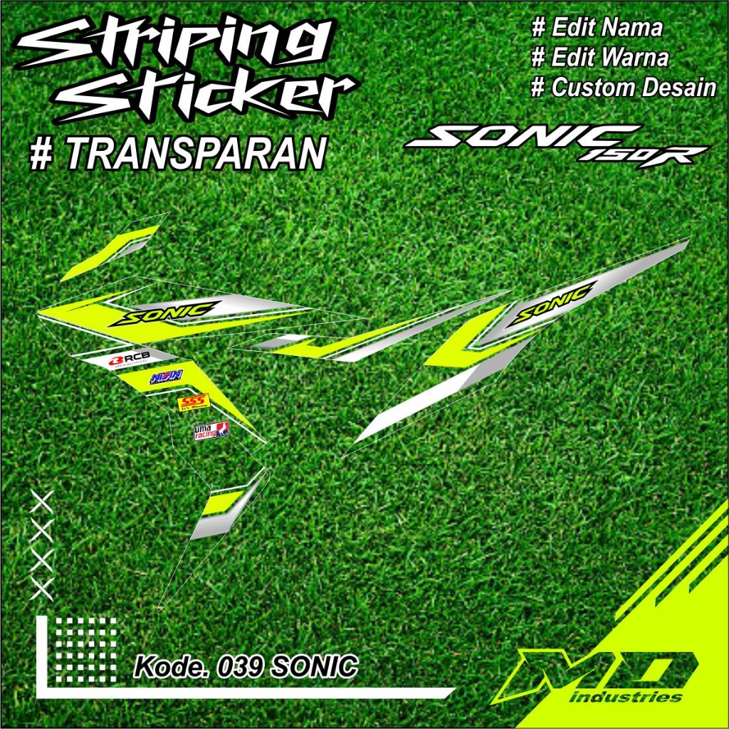 Striping Sticker Sonic 150R Custom Desain - striping transparan sonic 150R - Decal Sticker sonic