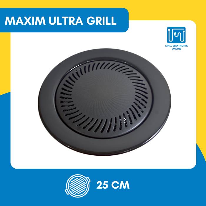 GRILL PAN MAXIM ULTRA PANGGANGAN BULAT TEFLON BBQ ORIGINAL ANTI LENGKET BARBEQUE - 25 CM