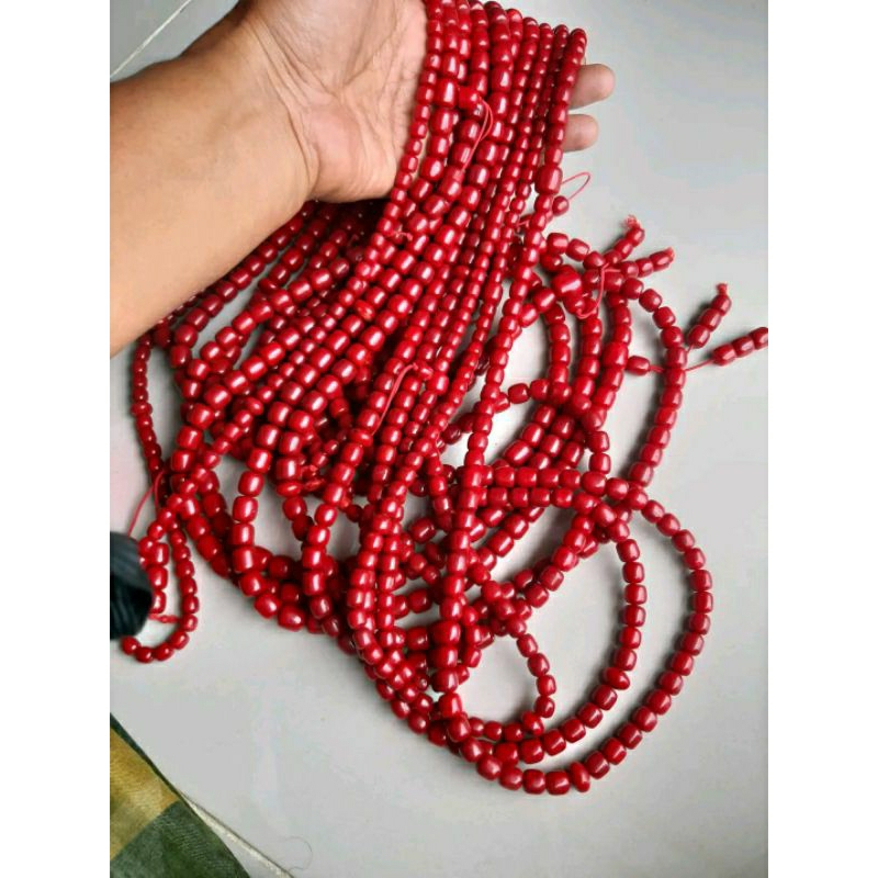 tasbih batu marjan asli model tabung