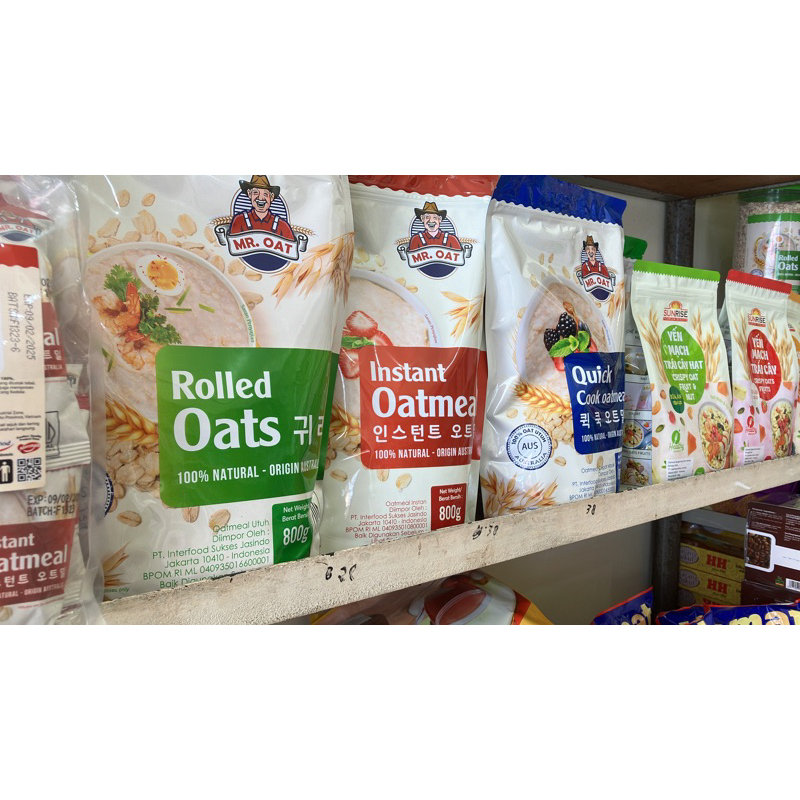 

Mr. oat rolled oats, instan oatmeal, quick cook oatmeal 800gr import australia