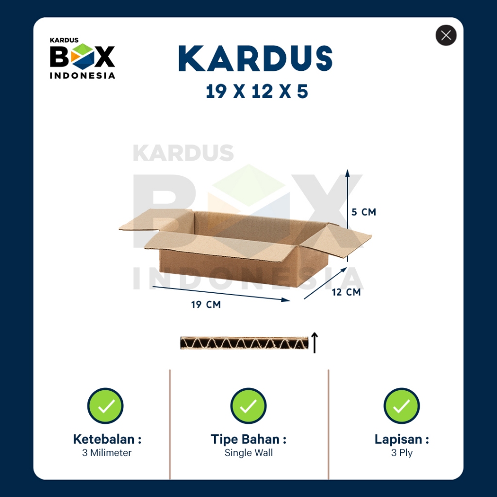 

Packing Kardus Karton Box Pindahan 19cm x 12cm x 5cm Box Polos