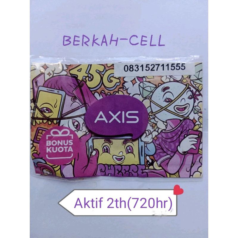 KARTU AXIS MASA AKTIF 2th(720hr)Gratis Nelpon ke XL&AXIS