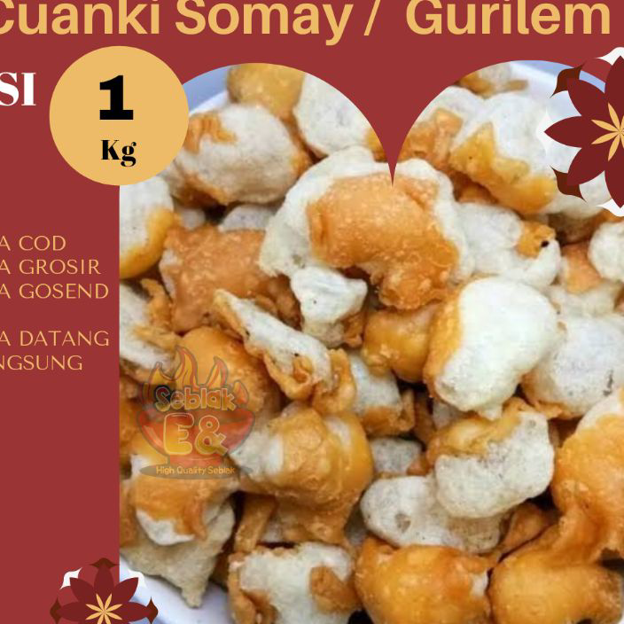 

DWMR9501 (C6369] BISA COD - Cuanki somay mini 1 KG / gurilem / batagor - cuankie - toping baso aci - seblak
