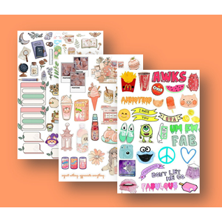 journal stickers | stiker untuk journal dan scrapbook | stiker aesthetic
