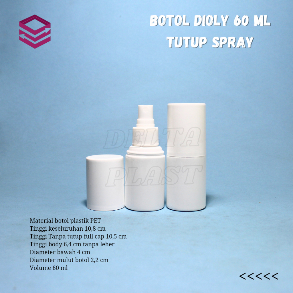 Botol Dioly Spray 60ml / Botol Face Mist Spray 60ml / Botol Spray 60ml