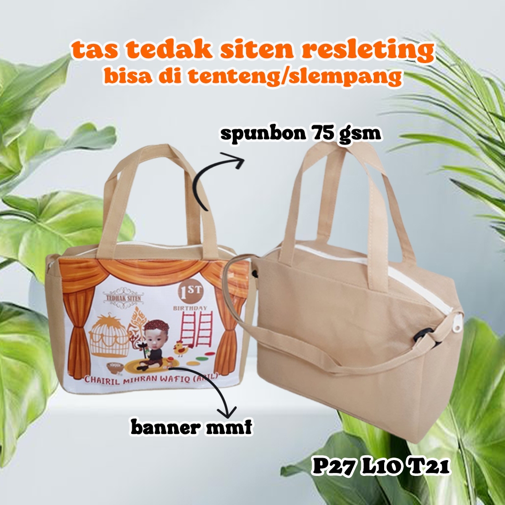 

Tas Souvenir Selametan Tedak Siten Resleting Bisa Di tenteng/ Slempang