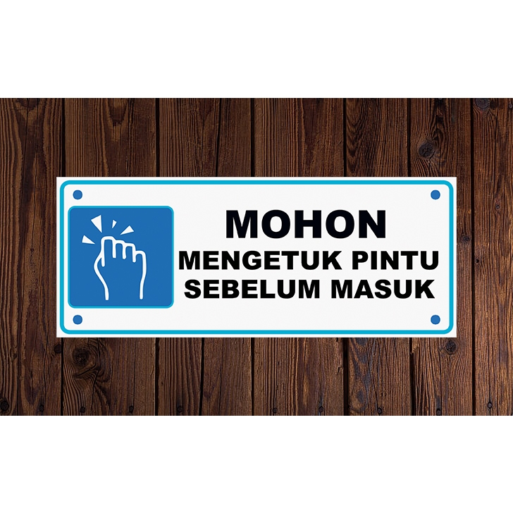 STIKER MOHON KETUK PINTU SEBELUM MASUK
