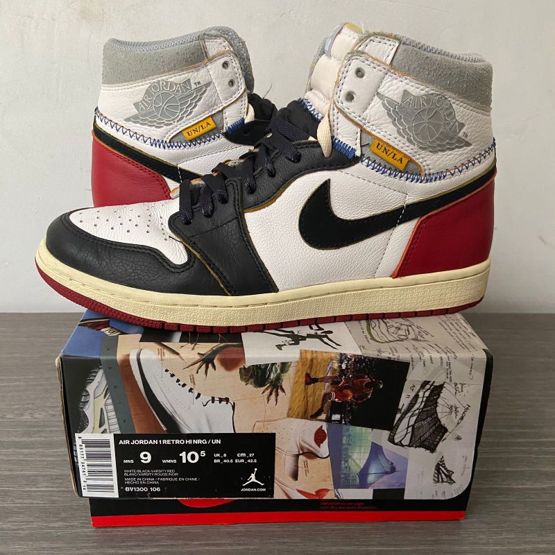 Air Jordan 1 Retro High NRG Union LA Black Toe Varsity Red