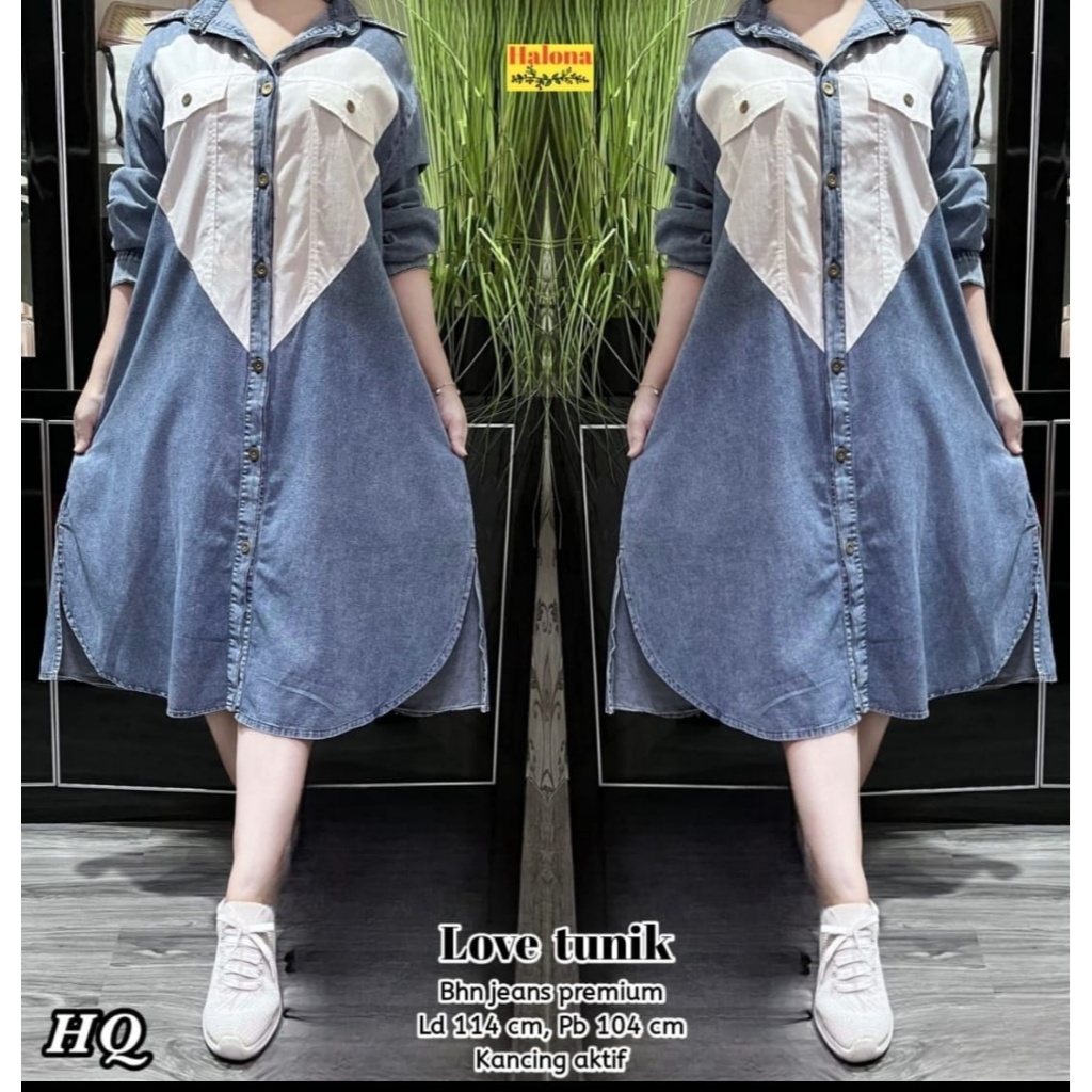 LOVE TUNIK katun merah putih edisi agustusan