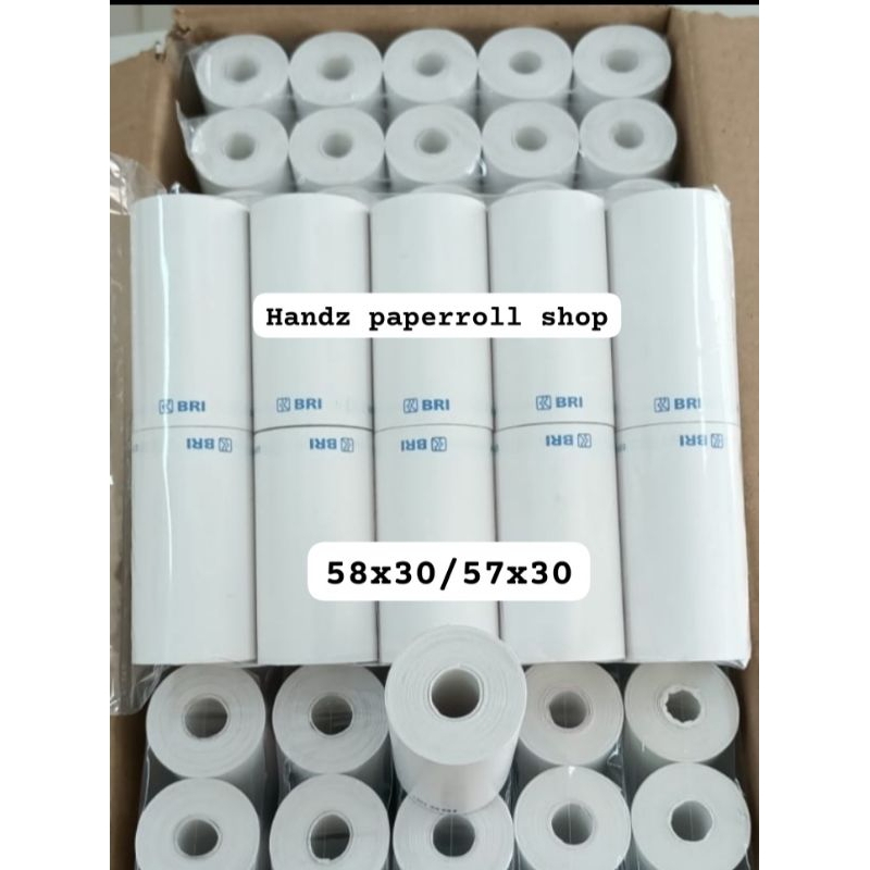 

Kertas thermal EDC logo BRI depan 58x30/57x30 / Paket 100 roll