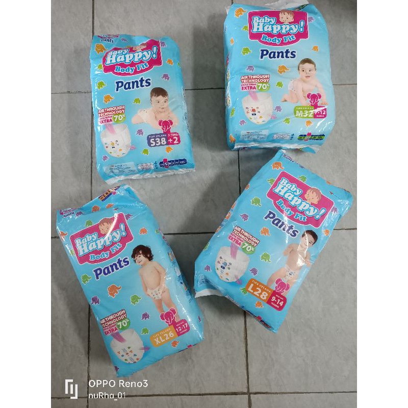 Baby happy S40, Baby Happy M34, Baby Happy L30, Baby Happy XL26