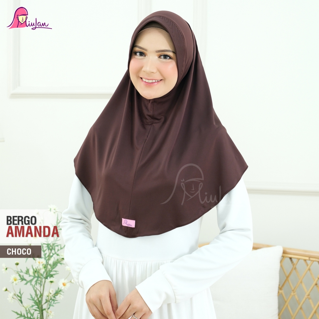Jilbab Daily Bergo Amanda Miulan Hijab Sport Nyaman Jersey