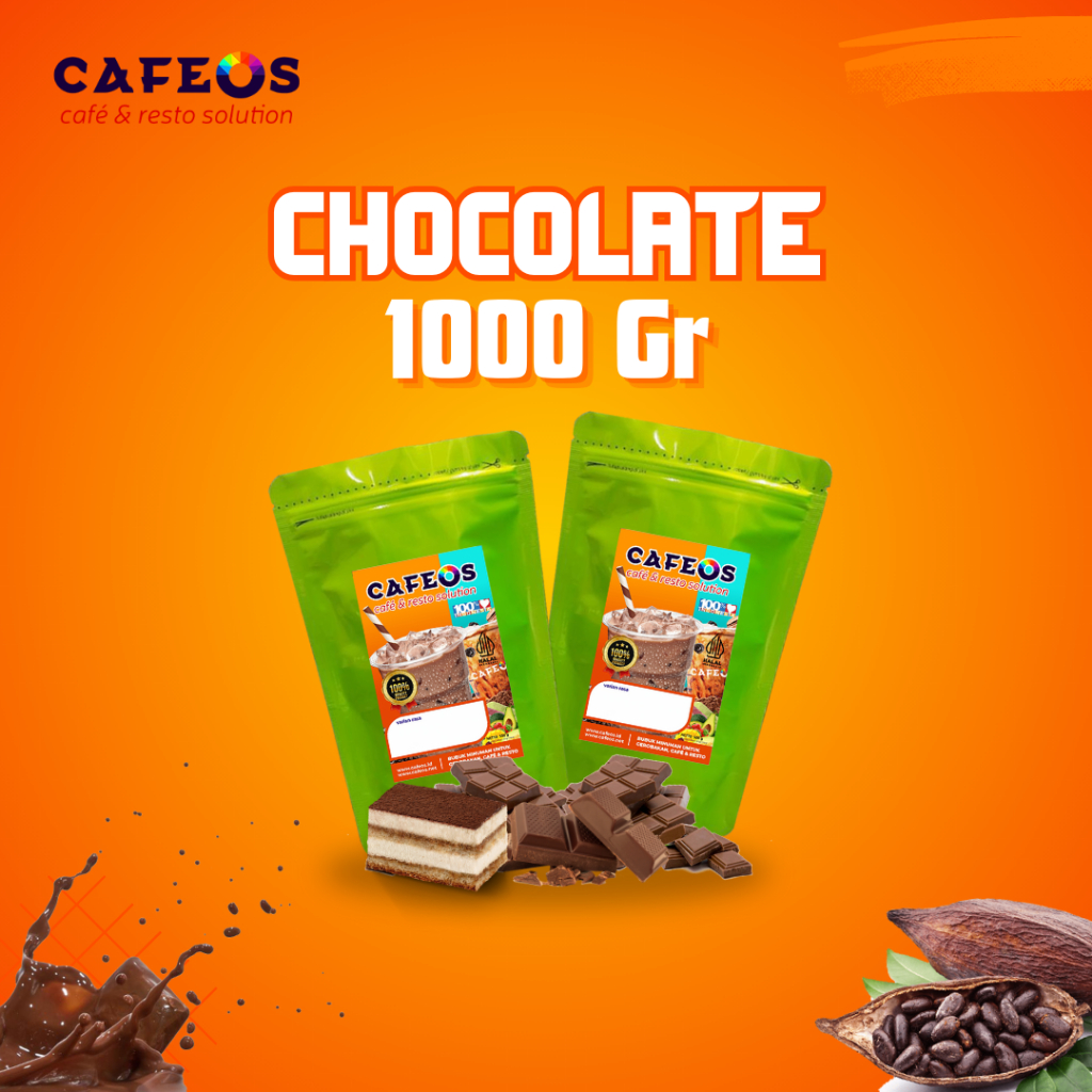 

CAFEOS Bubuk Minuman Coklat Kekinian Aneka Rasa (Chocolate) 3in1 Serbuk Minuman Kiloan 1 KG