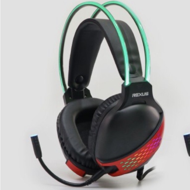 Rexus Vonix F88 Gaming Headset RGB Headband Rexus F-88 Merah