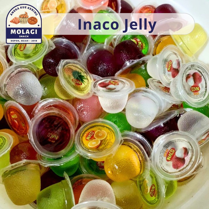 

Agar Inaco Mini Jelly Aneka Rasa Buah 500 Gram - Molagi Snack