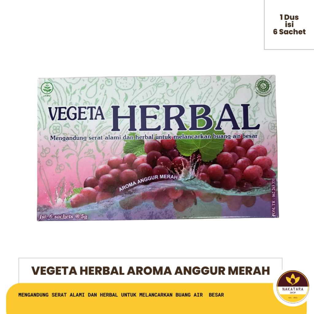 

VEGETA HERBAL ANGGUR ISI 6 SACHET