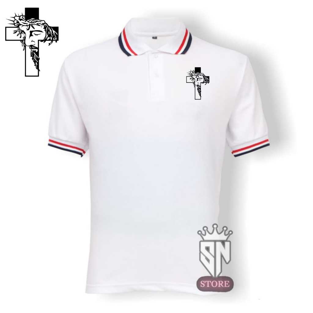SN STORE - kaos polo shirt SALIB JESUS batman kaos kerah wangki alkitab rohani kristen katolik halel