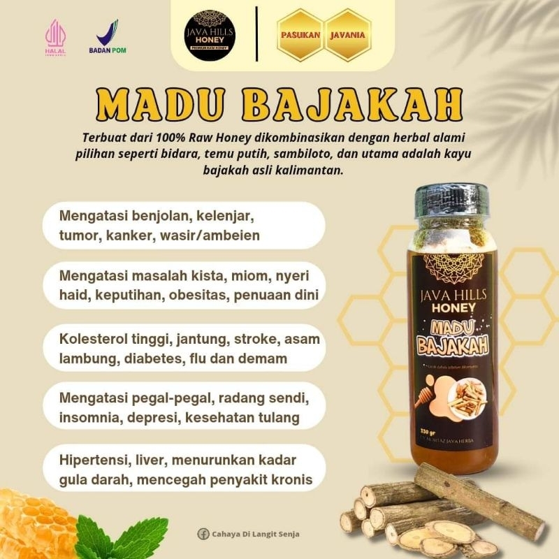 

MADU BAJAKAH JAVA HILLS HONEY mengatasi benjolan, kanker, kista, tumor dan penyakit kronis lainnya