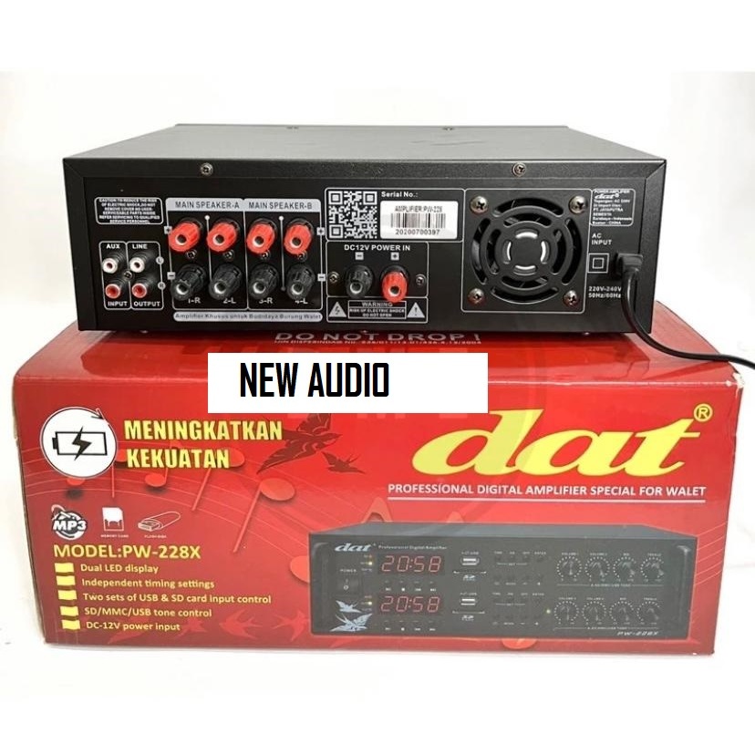 Amplifier Walet Dat PW 228X Original Timer Digital Charger Aki - Mesin