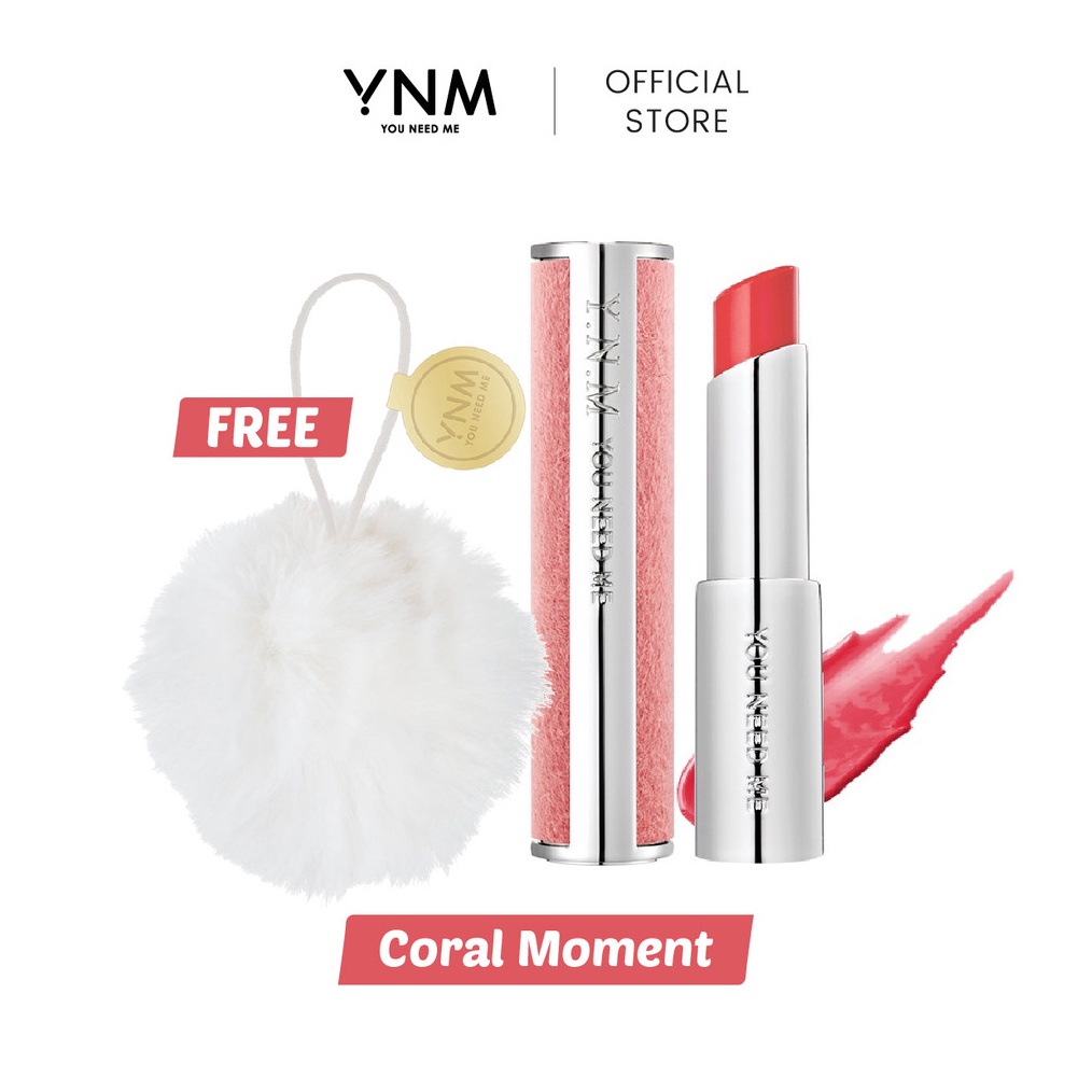 STAR BRANDS YNM Candy Pop Glow Melting Balm (Coral Moment) FREE Pompom Key Ring buruan