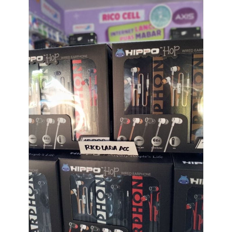 HF HEADSET HANDSFREE EARPHONE HIPPO HOP ISI 15PCS