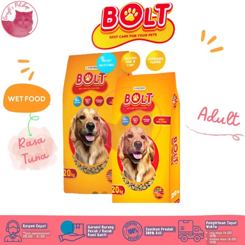 BOLT DOG BEEF PAKAN ANJING 1 KG