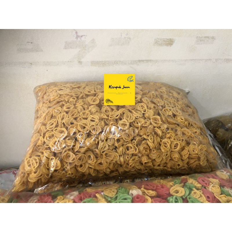 

Kerupuk Keong Kuning Cap Kura-Kura 5 KG / 1 Bal