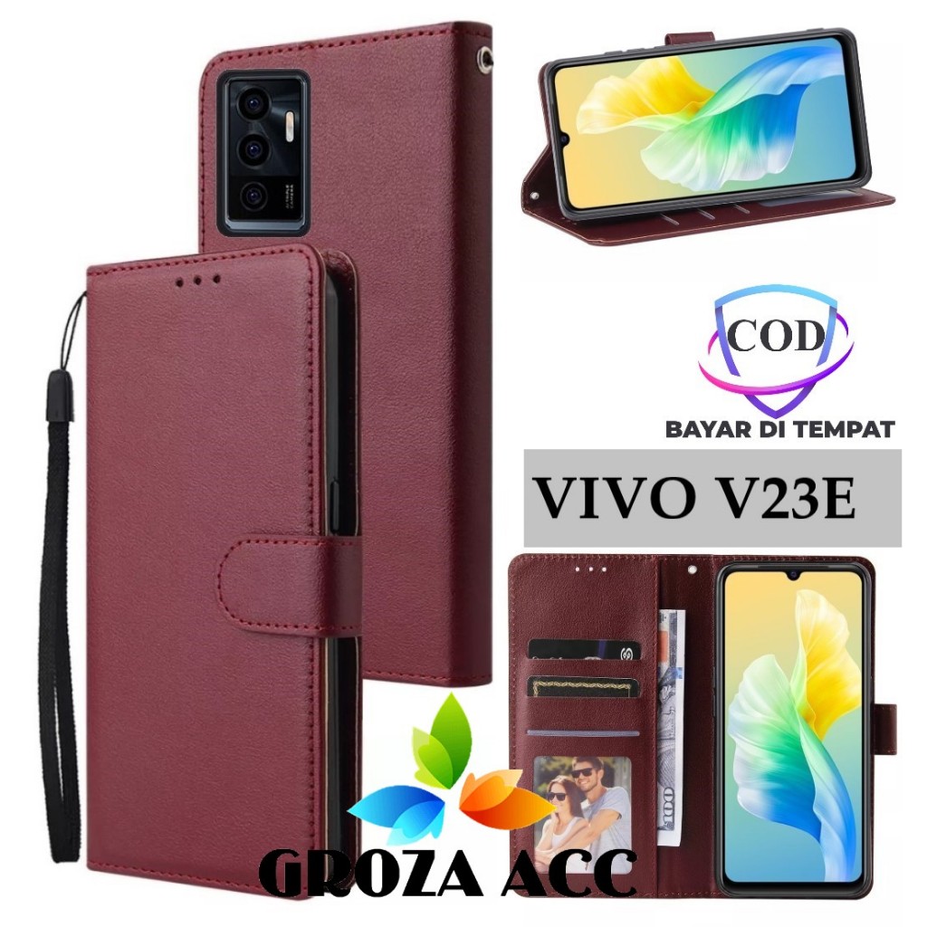 Flip Case VIVO V23E Case Wallet Kulit Casing Dompet Case Wallet Leather Flip Case VIVO V23E Casing h