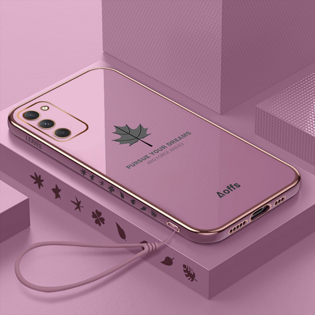 Promo Case Cocok Untuk Type Samsung A03S / A02S Softcase Motif Daun Maple Bonus Tali