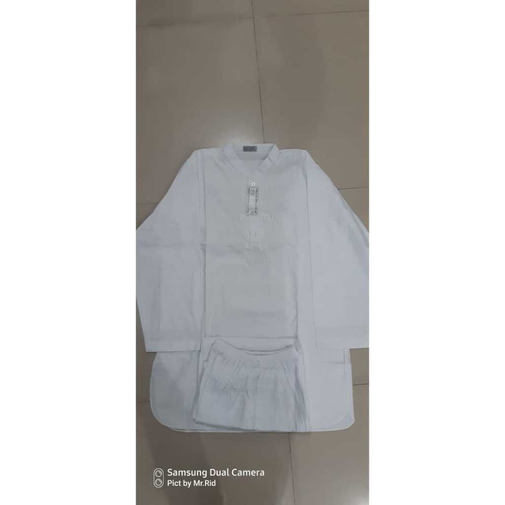 Koko Pria Setelan Kurta Polos Panjang / Baju Pakistan Set Celana
