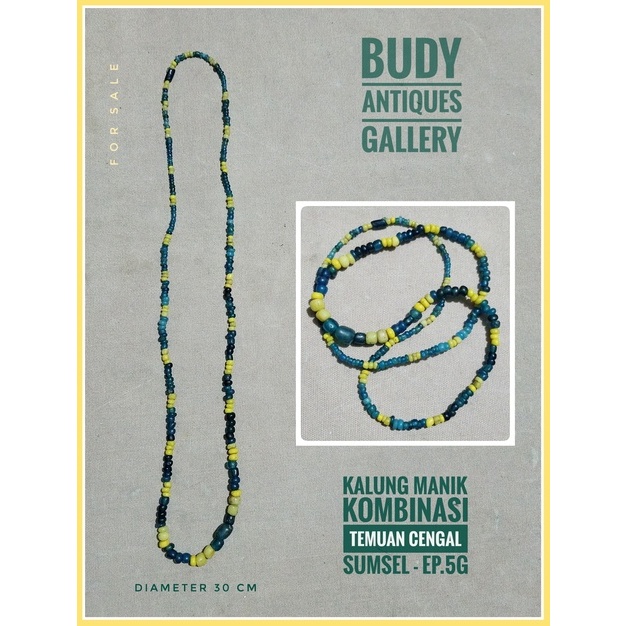 Perhiasan Kuno Kalung Manik Kombinasi Temuan Cengal Sumsel