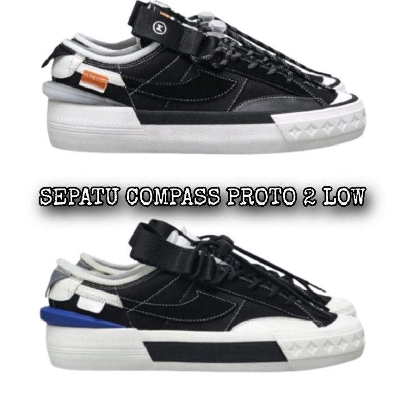 [100% ORIGINAL LIMITED EDITION] SEPATU COMPASS - Proto 2 Low / Compass x Makna / Sepatu Sneakers Pri