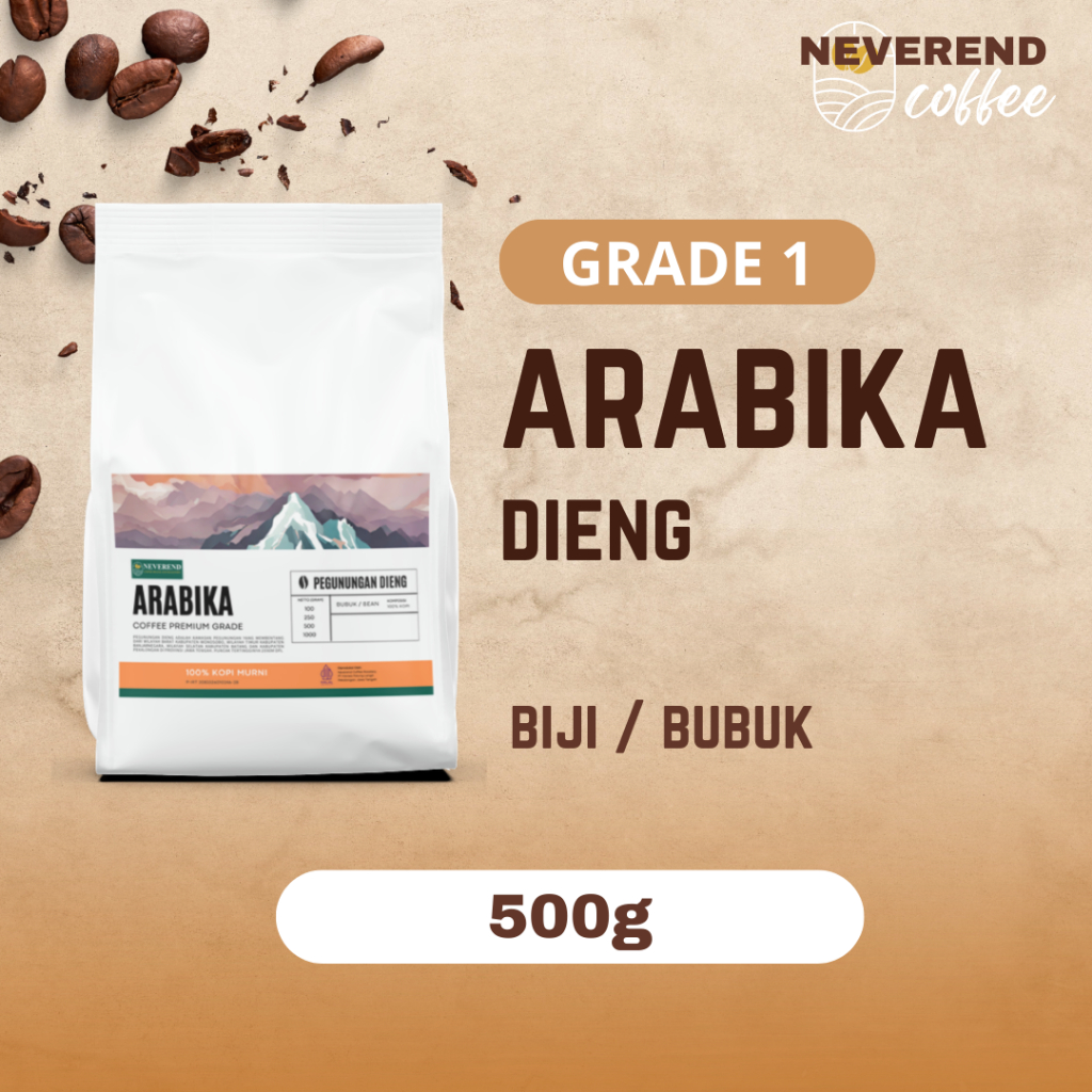 

500gr Kopi Arabika G1 Dieng Roasted Bean