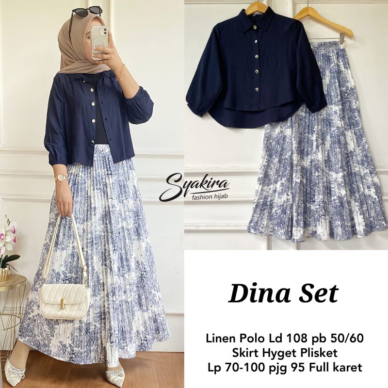 Savia Setelan rok rayon & atasan crinkle