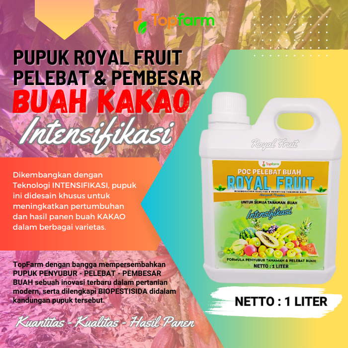 Pupuk Anti Perontok Buah / Pupuk Khusus Tanaman Kakao / Pupuk Cair Pelebat Buah Kakao / Pupuk Cair U