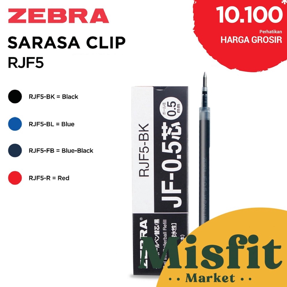 

Baru ZEBRA SARASA RJF5 Gel Pen 0.5 mm Refill Isi Ulang Pulpen