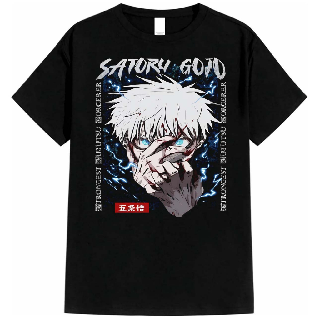 Baju Kaos Premium Anime SATORU GOJO Aesthetic Vintage Tshirt Unisex