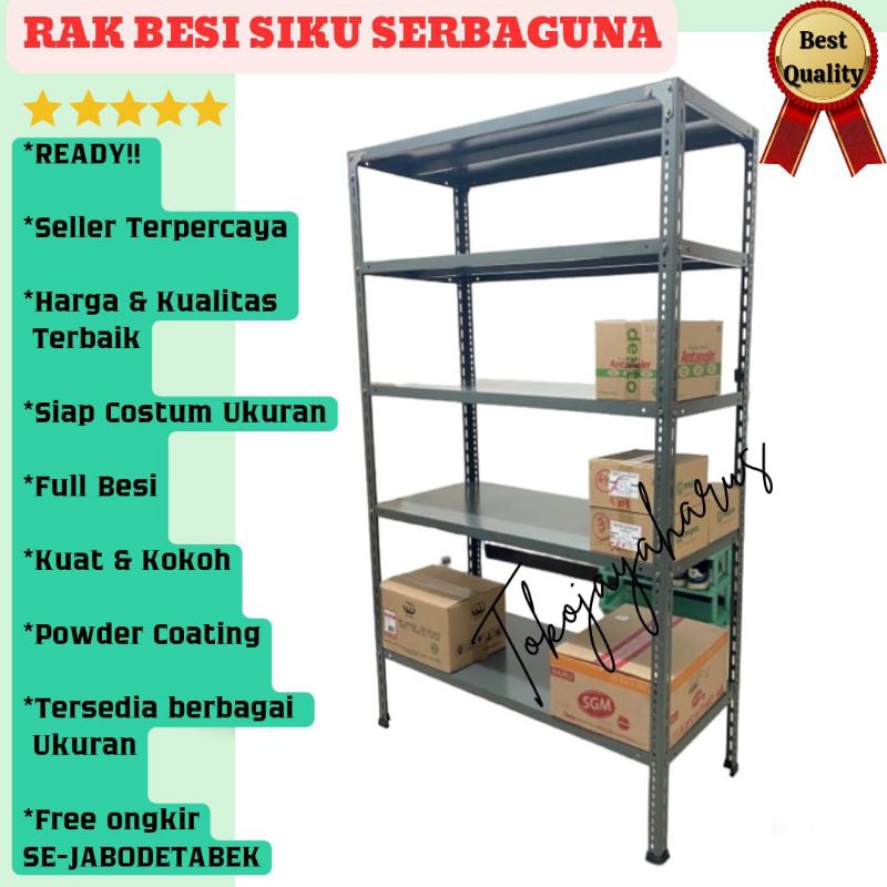 Rak besi 5 susun 100x60x200 cm