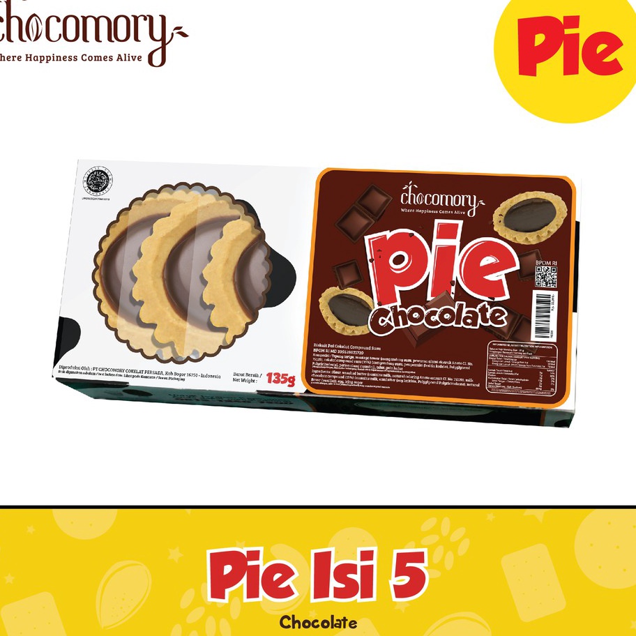 

➸➚✣ Chocomory Choco Pie Isi 5 - 150 Gr x 1 Pc Best