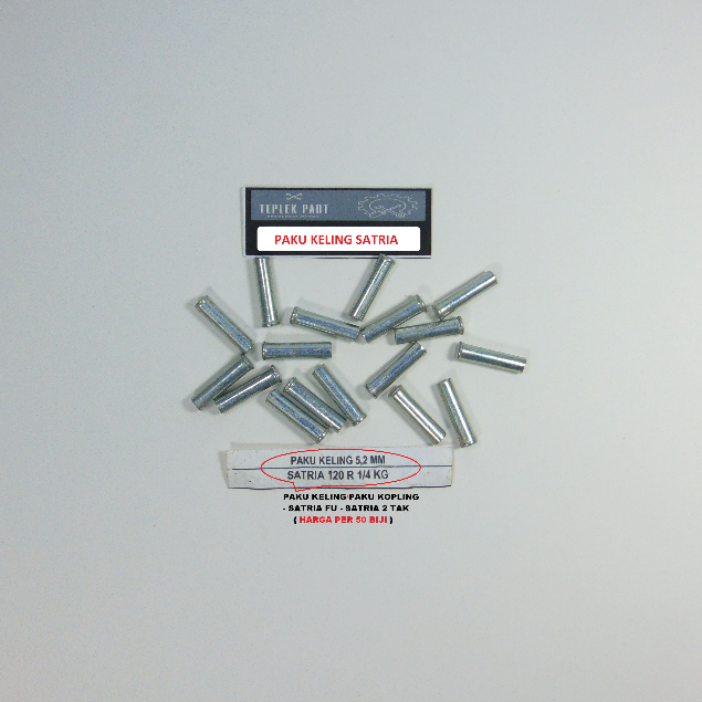 50 Pcs Paku Keling 5mm/Paku Keling Satria Fu Satria 2 Tak/Paku Keling Aluminium/Paku Kopling Satria 