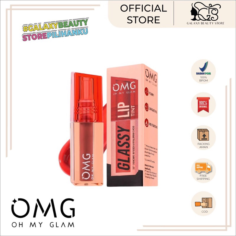 OMG OH MY GLAM GLASSY LIP TINT / OMG LOPTINT TERBARU MURAH