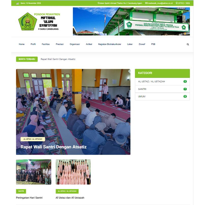 Source Code Website Pesantren dan Sekolah