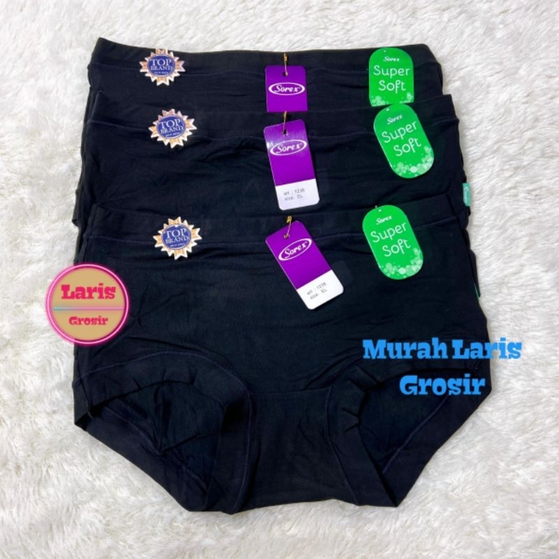 Cd Wanita Sorex 1238 Khusus Hitam | Celana Dalam Wanita Sorex Super Soft