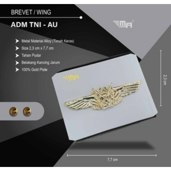 WING ADM TNI AU PDH BREVET BRIVET PIN ADM TNI AU