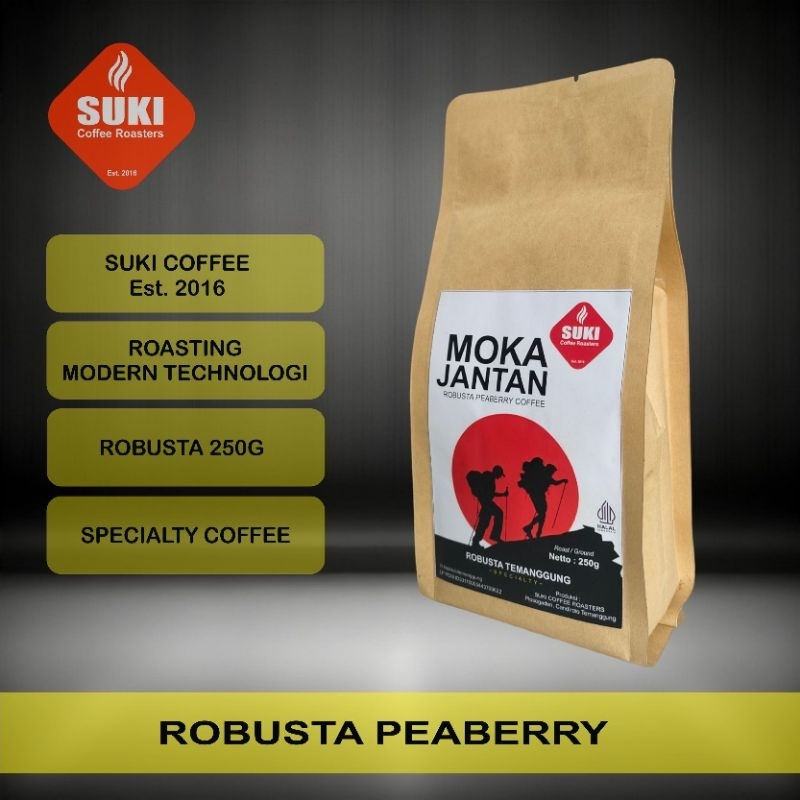 

MOKA JANTAN 250G | KOPI ROBUSTA JANTAN
