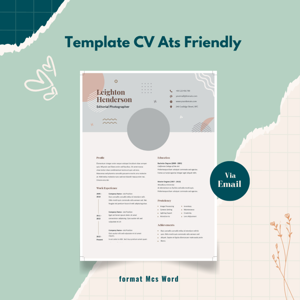 90+ Template CV ats Friendly/ Resume