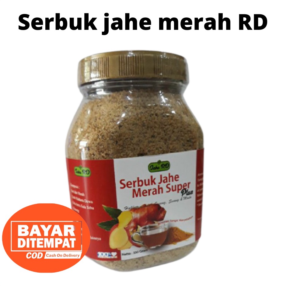 

Terbaru Jahe RD Serbuk Jahe Merah Super RD Plus 330gr Jahe RD Kemasan Toples Instan Jahe Merah Rd Produk