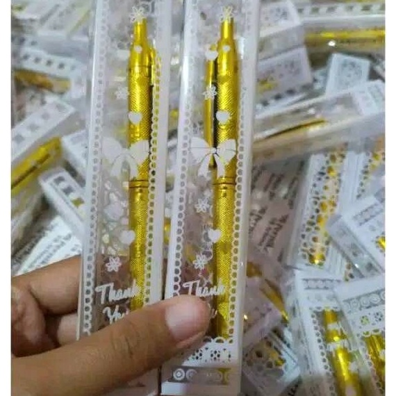 

➻➶✱✼ ( isi 50pcs ) Pena emas perak mika