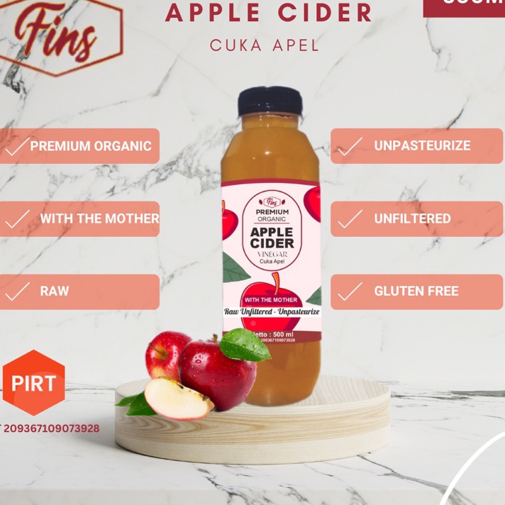 

WLFV0153 5.5 COD Cuka Apel 500ml Apple Cider Vinegar Premium Cuka Apel Organik With The Mother Untuk Diet
