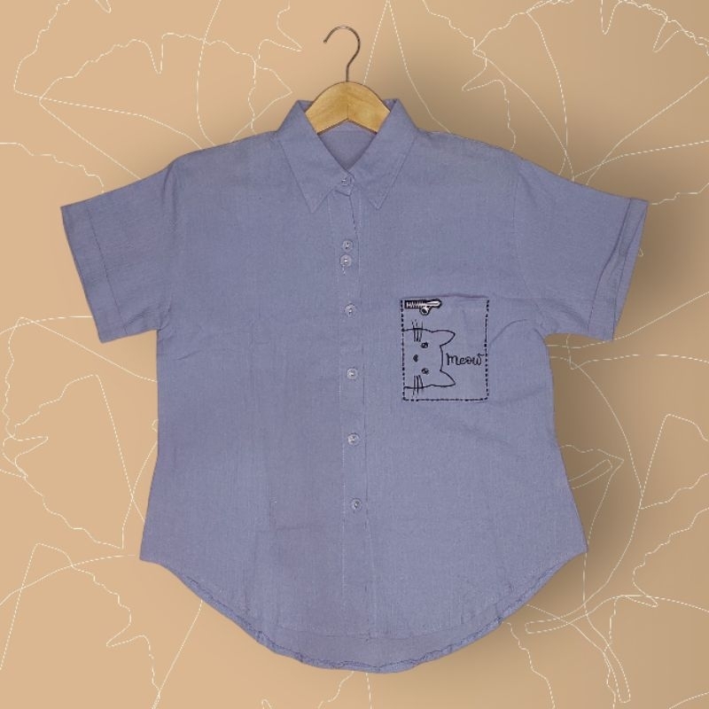 kemeja wanita pendek import korea/kemeja wanita korea/kemeja wanita lengan pendek/kemeja wanita pend